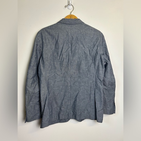 J.Crew LudLow Size 40s Mens Linen Sport Coat Blazer Gray Minimalist Old Money - Picture 3 of 16